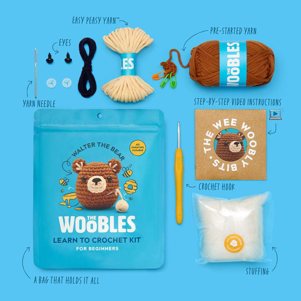 Kibakids - Walter the Bear Crochet Kit