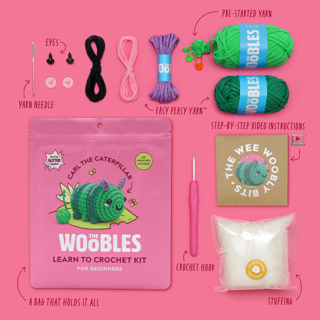 Kibakids - Carl the Caterpillar Crochet Kit