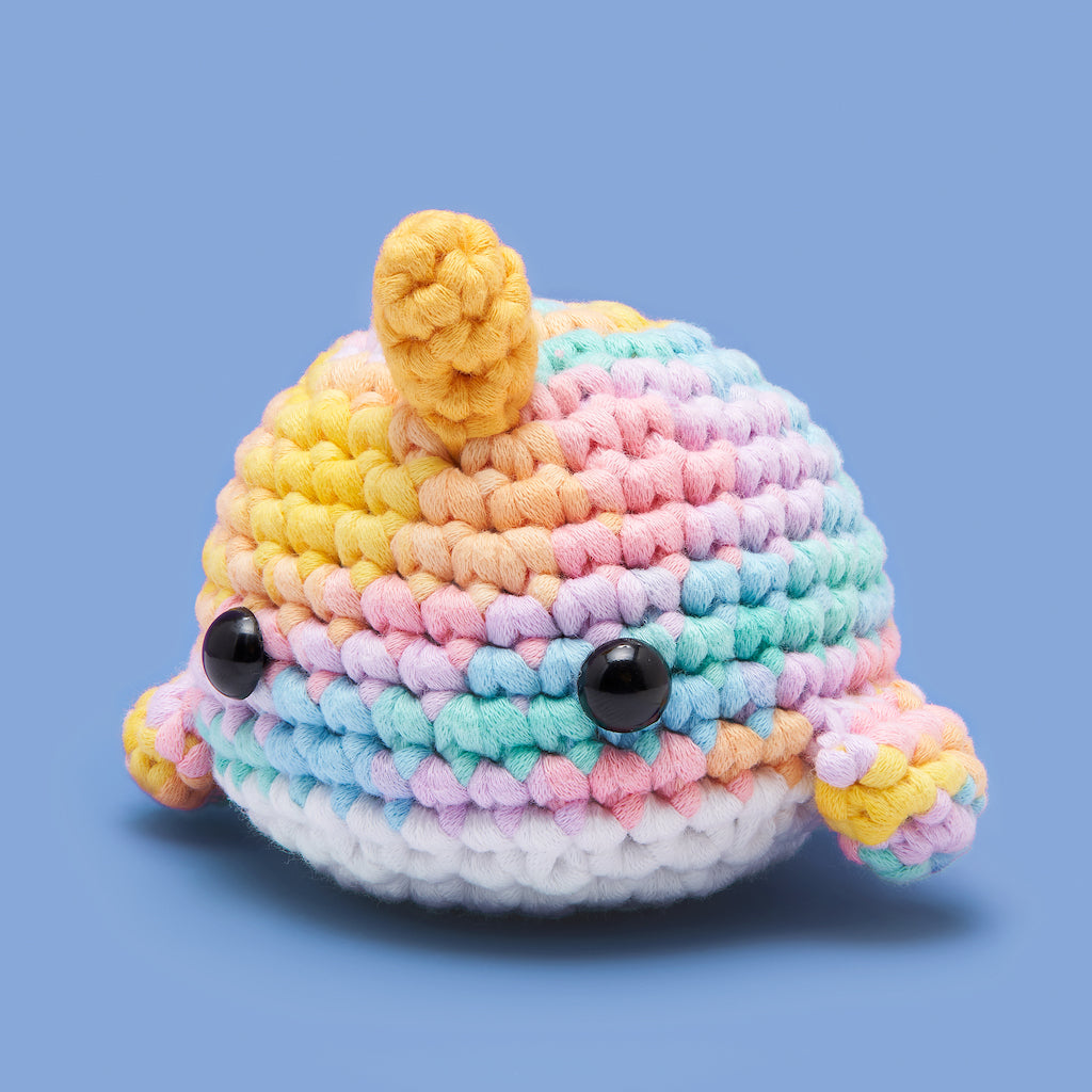 Kibakids - Bjørn the Narwhal Pastel Crochet Kit