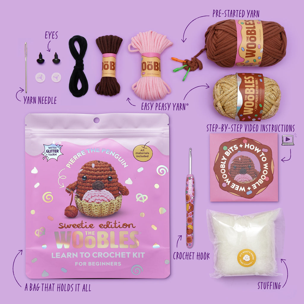 Kibakids - Pierre the Penguin: Sweetie Edition Crochet Kit