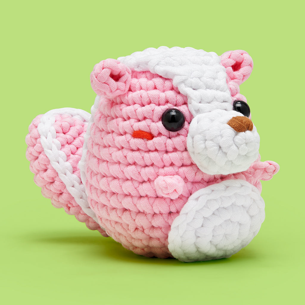 Kibakids - Andre the Skunk Pink Crochet Kit
