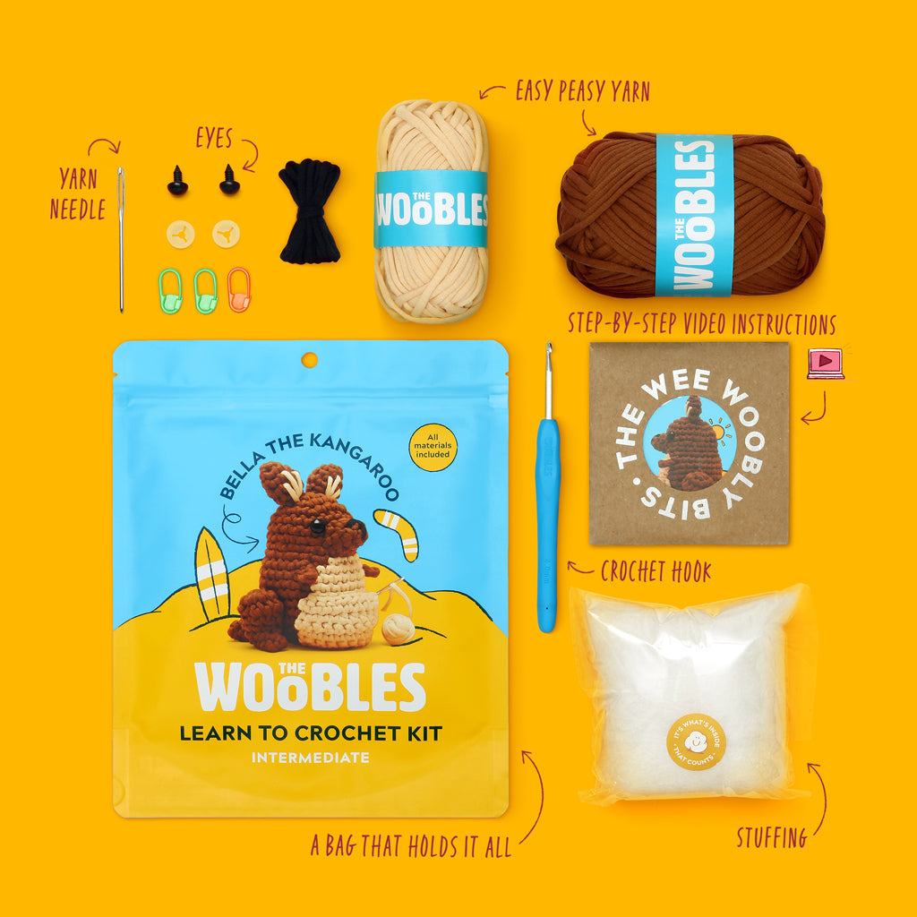 Kibakids - Bella the Kangaroo Crochet Kit