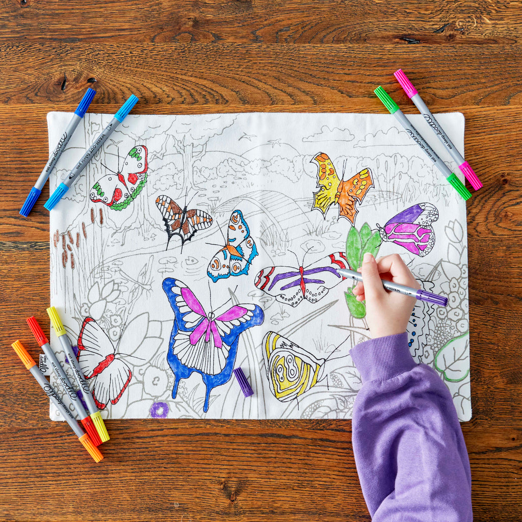 Kibakids - butterfly placemat to go - party pack of 10