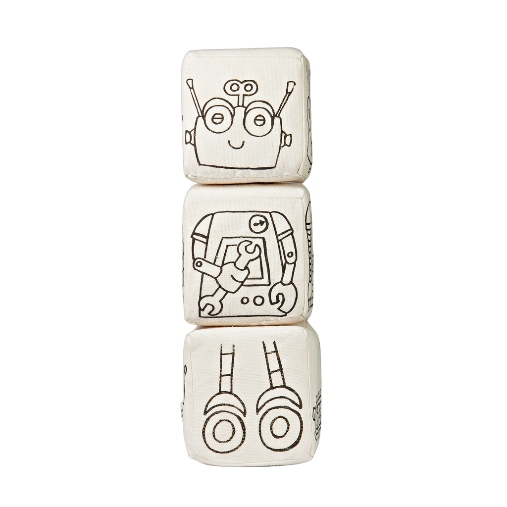 Kibakids - Magnetic Blocks: Robot Coloring Set