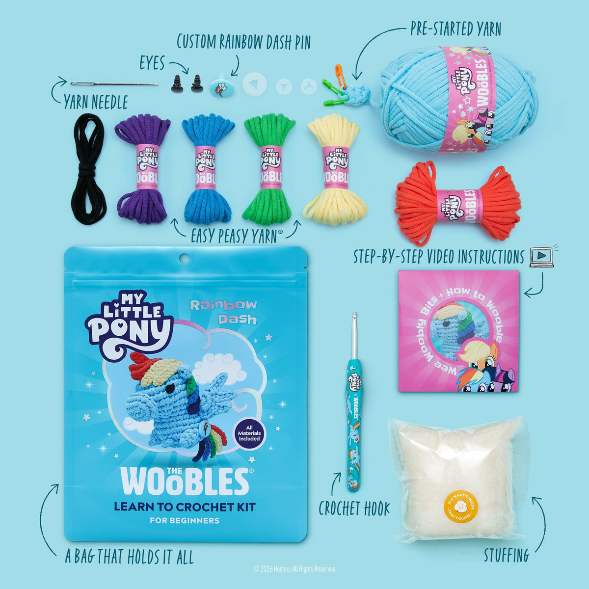 Kibakids - Rainbow Dash Crochet Kit