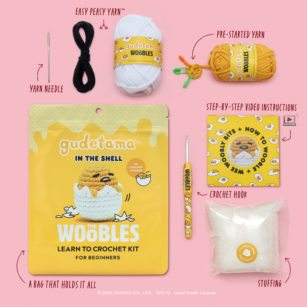 Kibakids - Gudetama™ in the Shell Crochet Kit