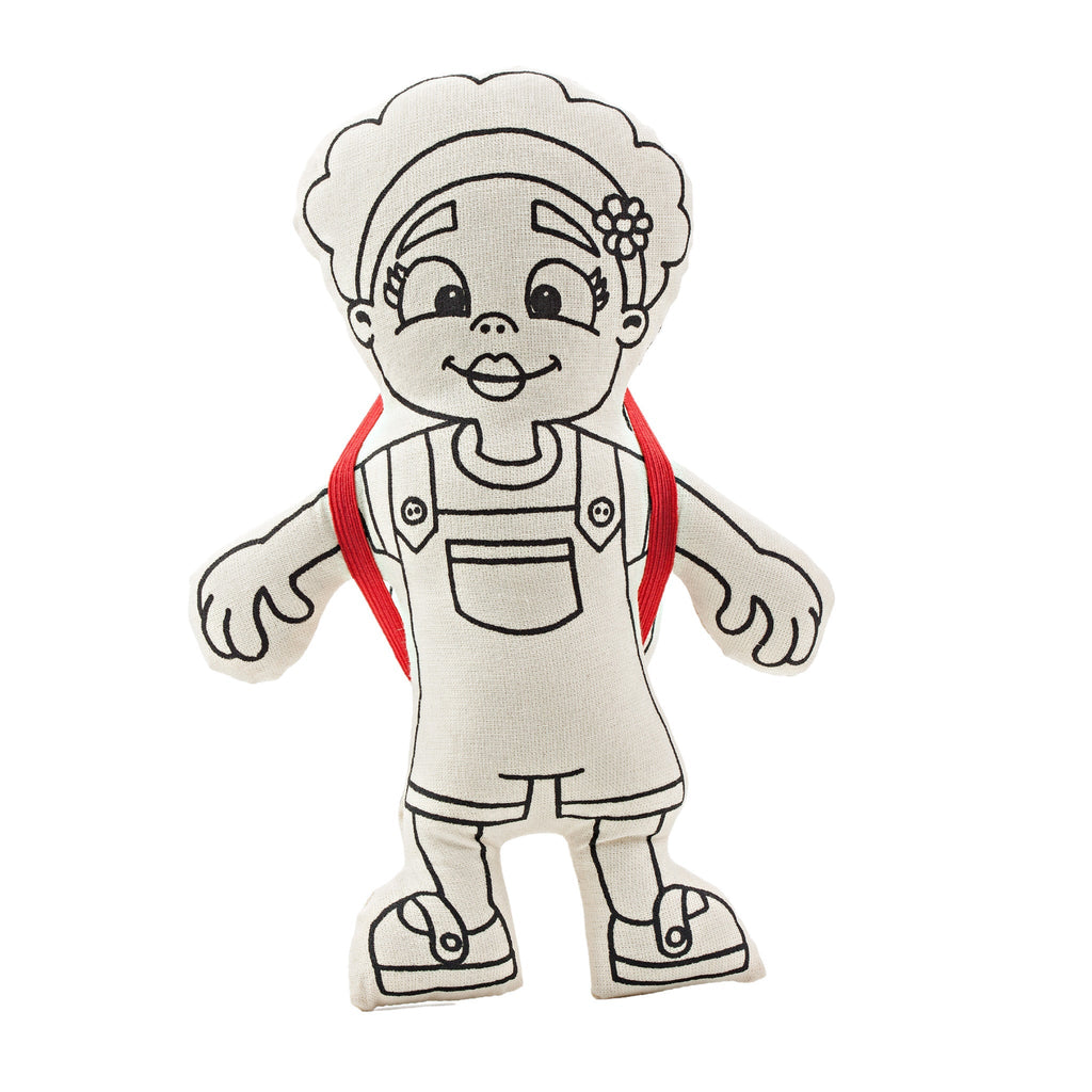 Kibakids - Girl with Flower Headband Coloring Set