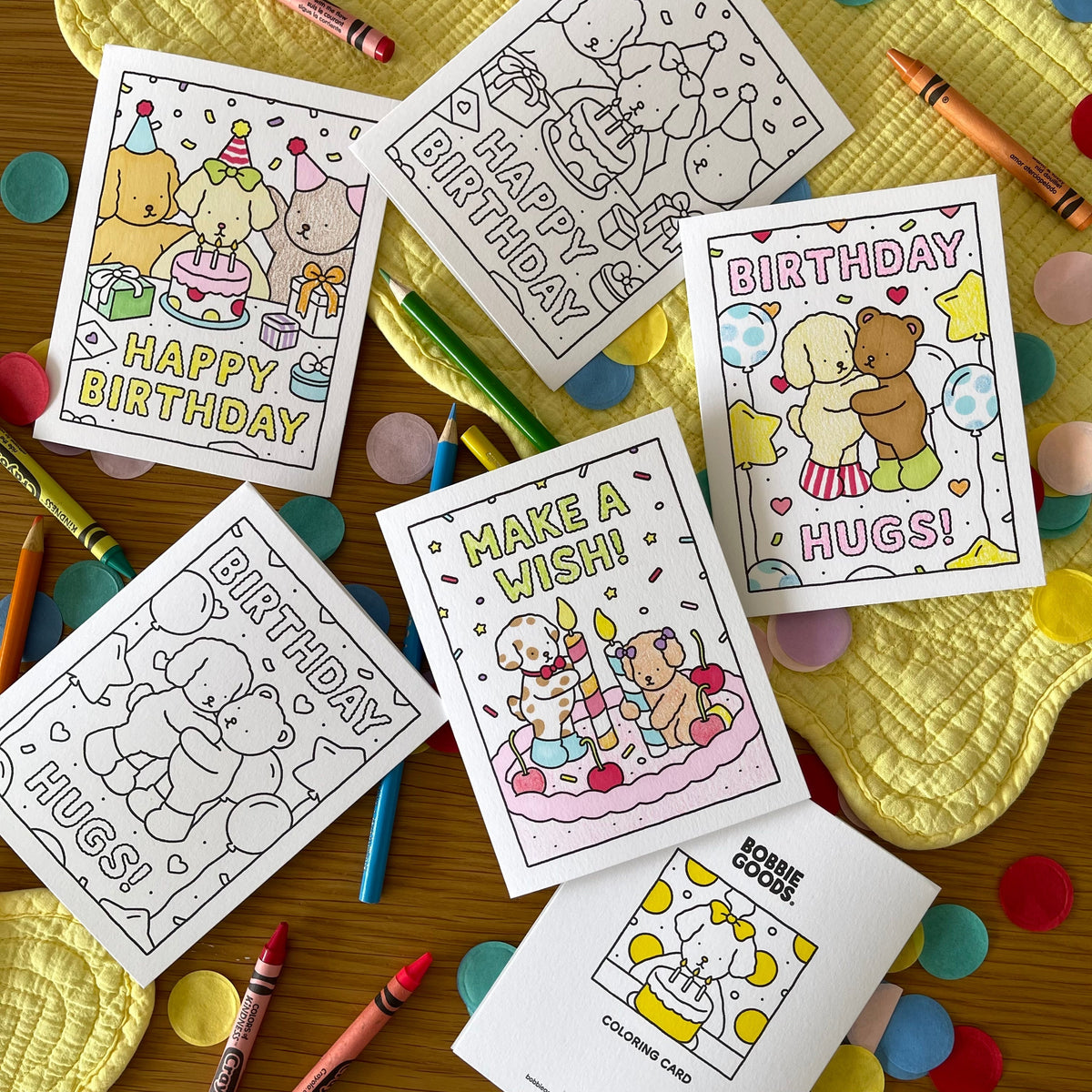 Kibakids - Make A Wish! Coloring Card
