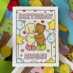 Kibakids - Birthday Hugs! Coloring Card