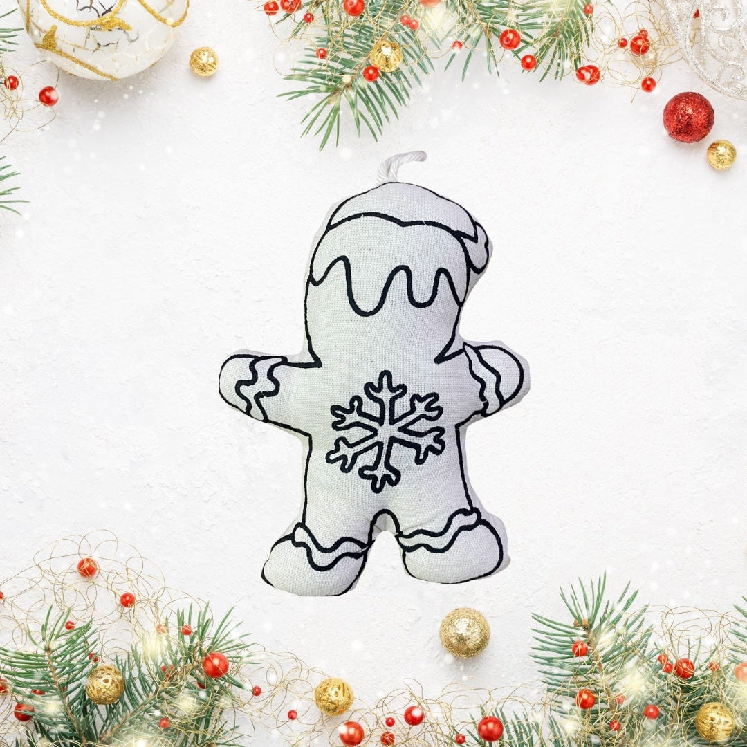 Kibakids - Gingerbread Man Christmas Ornament Coloring Set