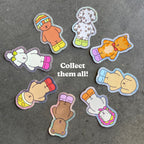 Kibakids - Kickflip Glitter Sticker + Info Card