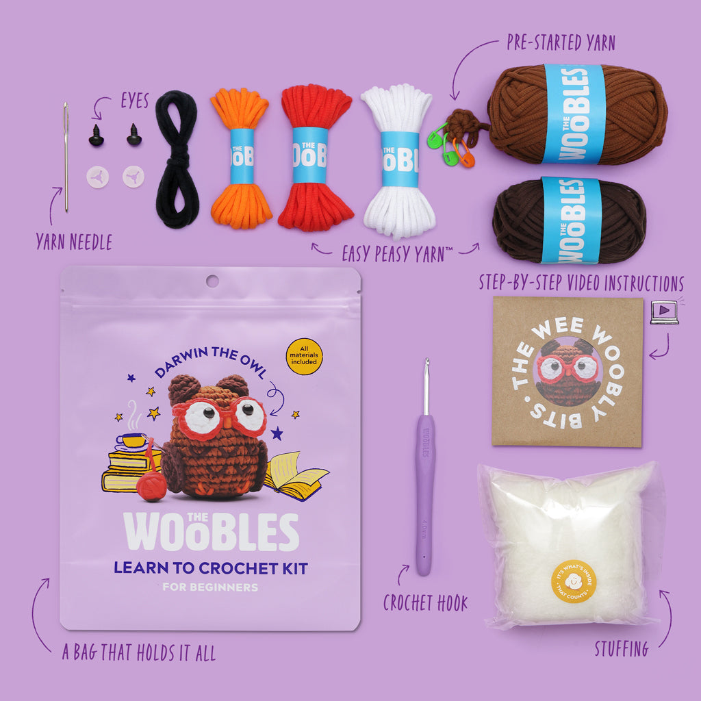 Kibakids - Darwin the Owl Crochet Kit