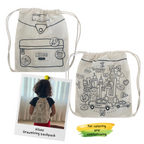 Kibakids - Drawstring Backpack Coloring Set - I Love NY