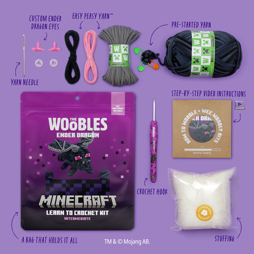Kibakids - Minecraft Ender Dragon Crochet Kit