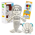 Kibakids - Mermaid with Shell Backpack Coloring Set