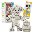 Kibakids - Sports Series: Soccer Girl with Pigtails Coloring Set