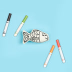 Kibakids - Sea Life Trio Coloring Set - Starfish, Turtle & Fish