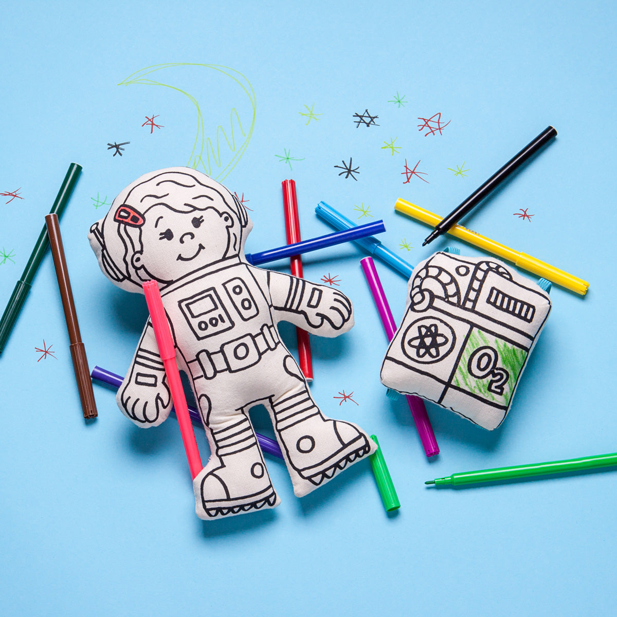 Kibakids - AstroGirl with Space Pack Coloring Set