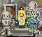 Kibakids - AstroGirl with Space Pack Coloring Set