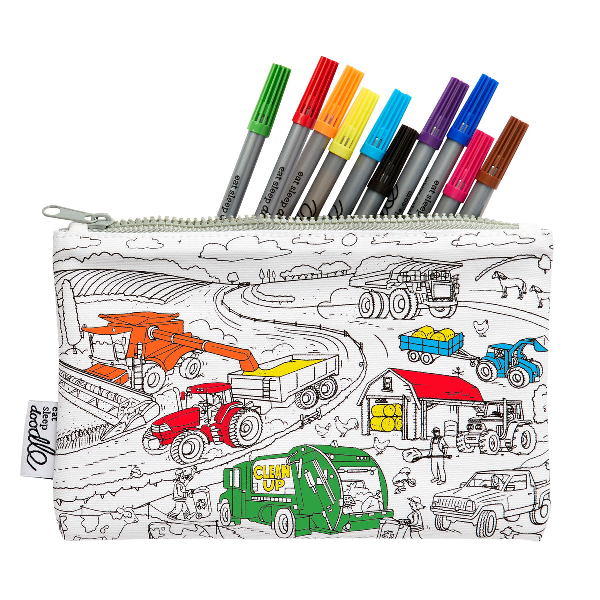 Kibakids - cars, trucks & tractors colour in bundle