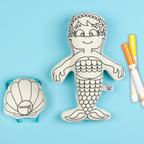 Kibakids - Mermaid with Shell Backpack Coloring Set