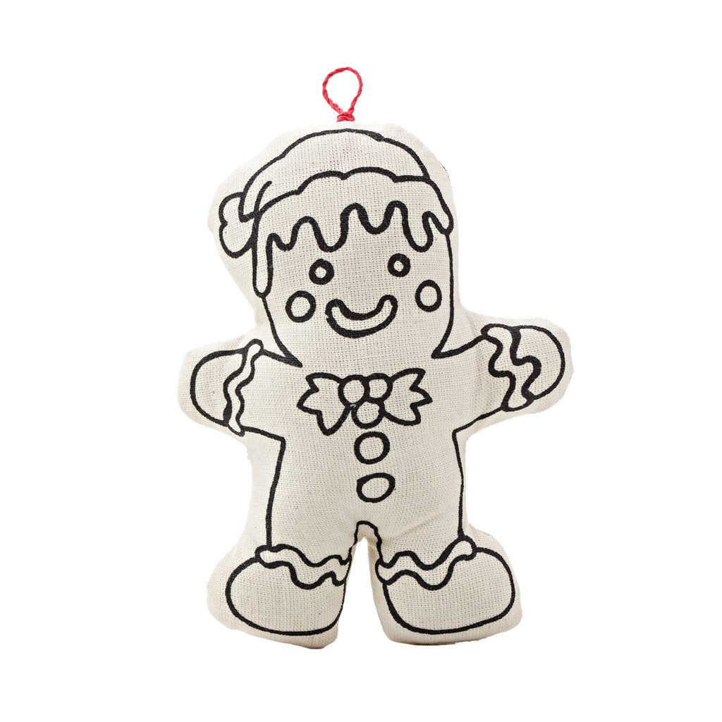 Kibakids - Christmas Ornaments Duo - Gingerbread Man and Snowman Coloring Set