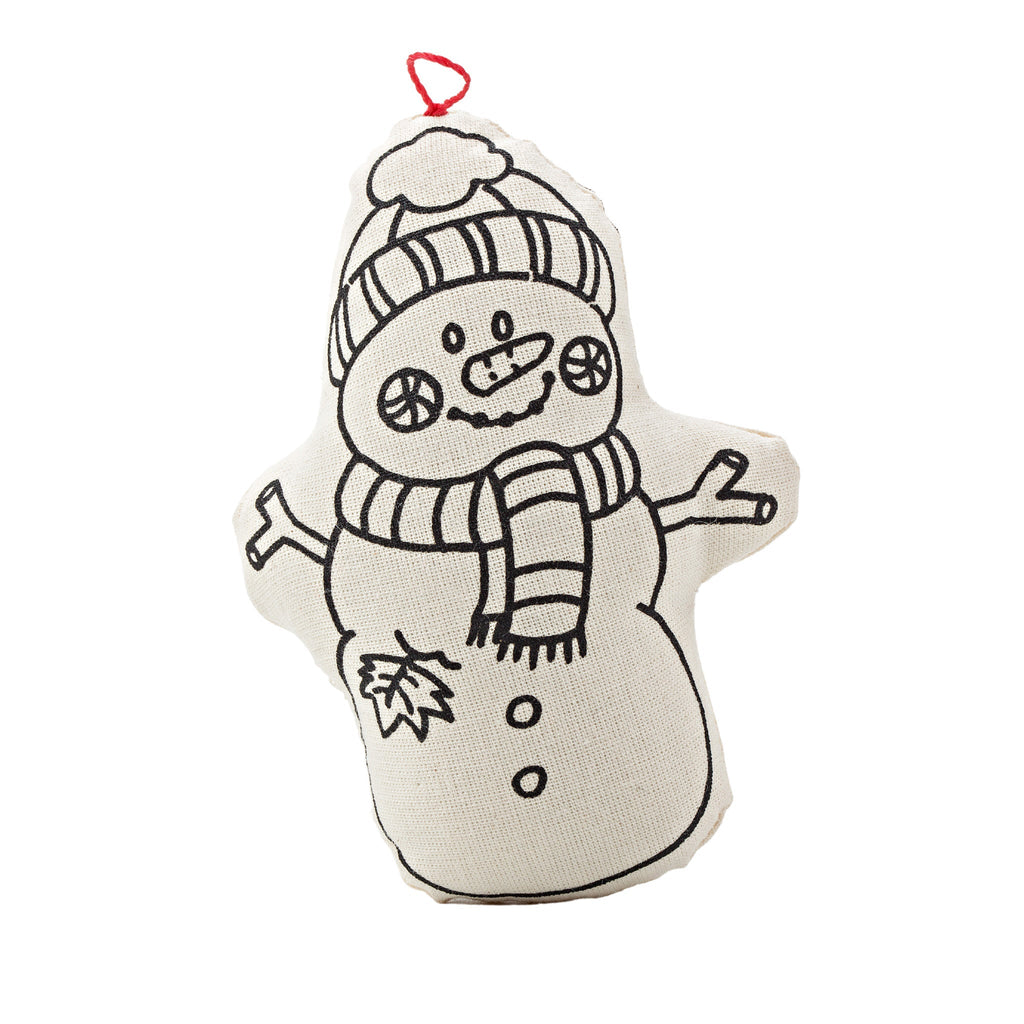 Kibakids - Christmas Ornaments Duo - Gingerbread Man and Snowman Coloring Set