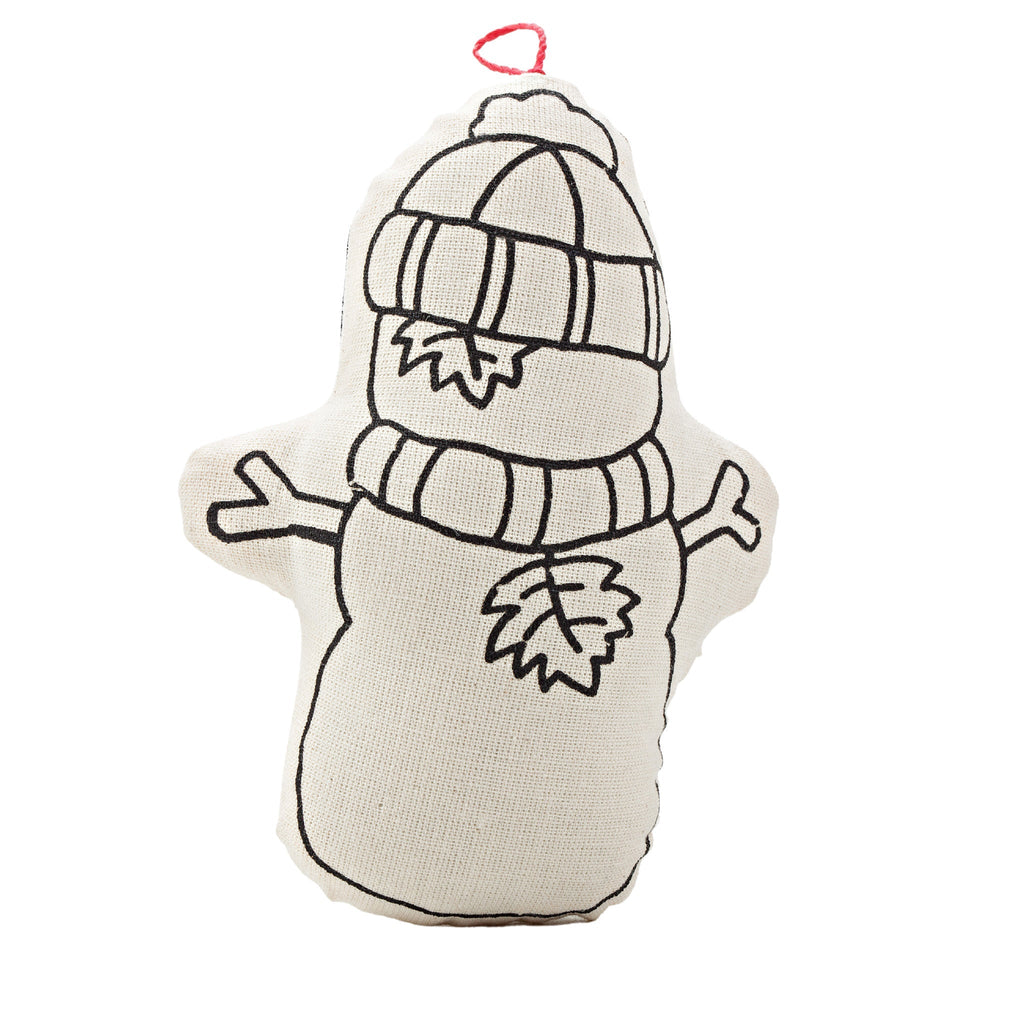 Kibakids - Christmas Ornaments Duo - Gingerbread Man and Snowman Coloring Set