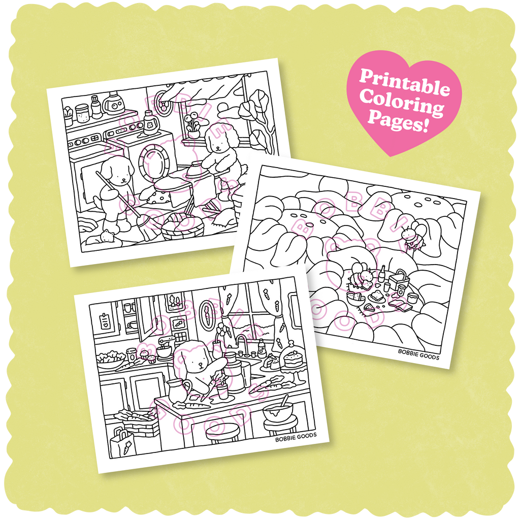 Kibakids - Digital Download • April Coloring Pages