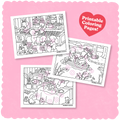 Kibakids - Digital Download • February Coloring Pages