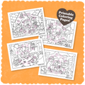 Kibakids - Digital Download • October Coloring Pages