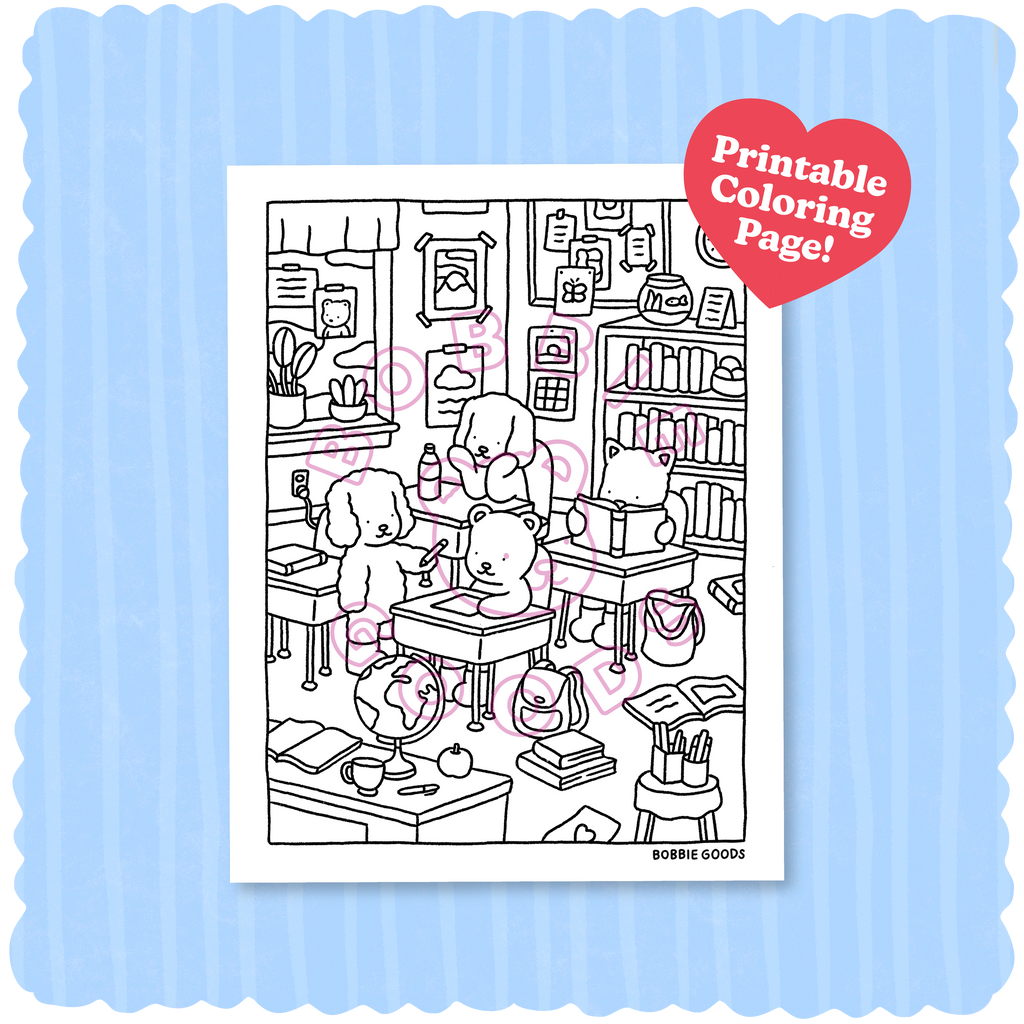 Kibakids - Digital Download • Classroom Coloring Page