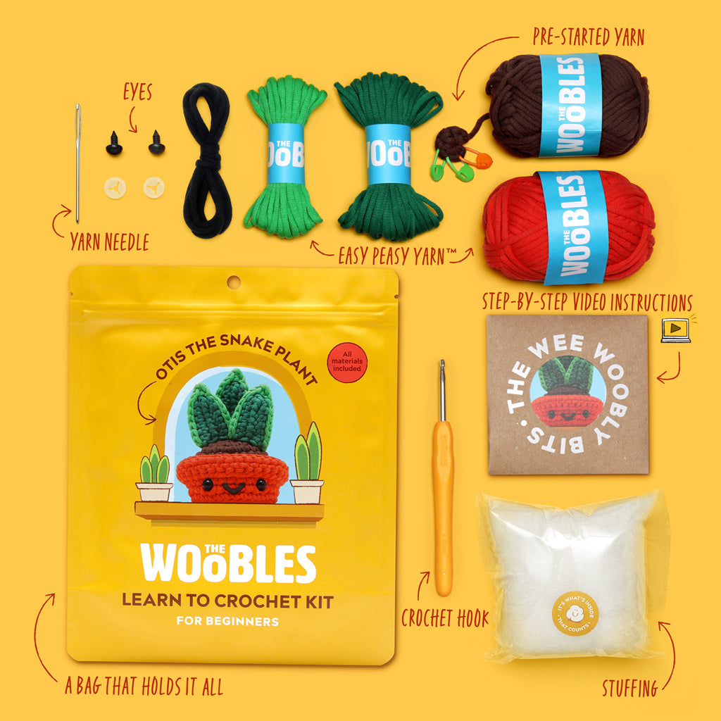 Kibakids - Otis the Snake Plant Crochet Kit