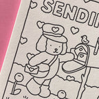 Kibakids - Sending Love Coloring Card