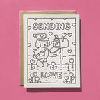 Kibakids - Sending Love Coloring Card