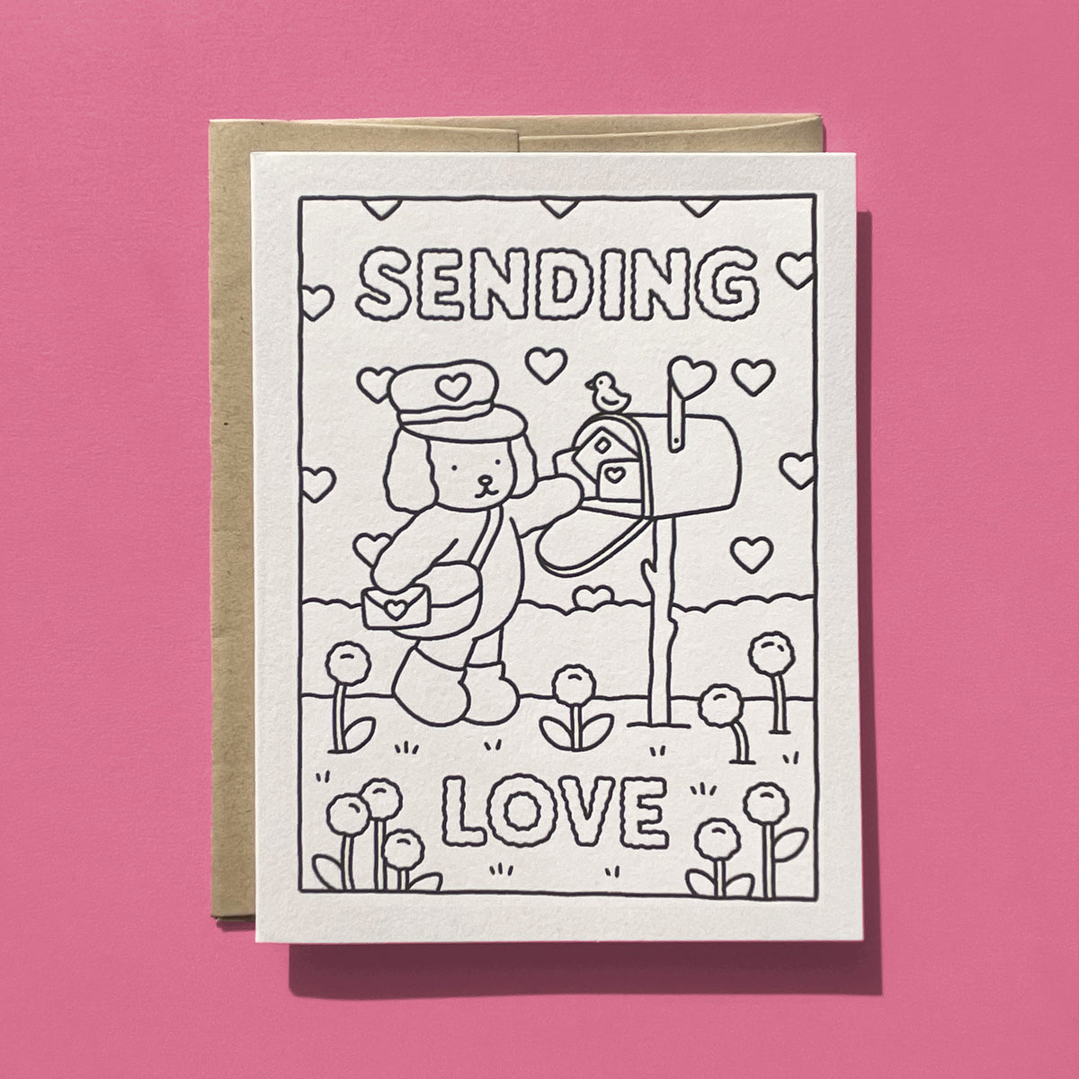 Kibakids - Sending Love Coloring Card