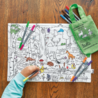 Kibakids - colour your own placemat gift bundle