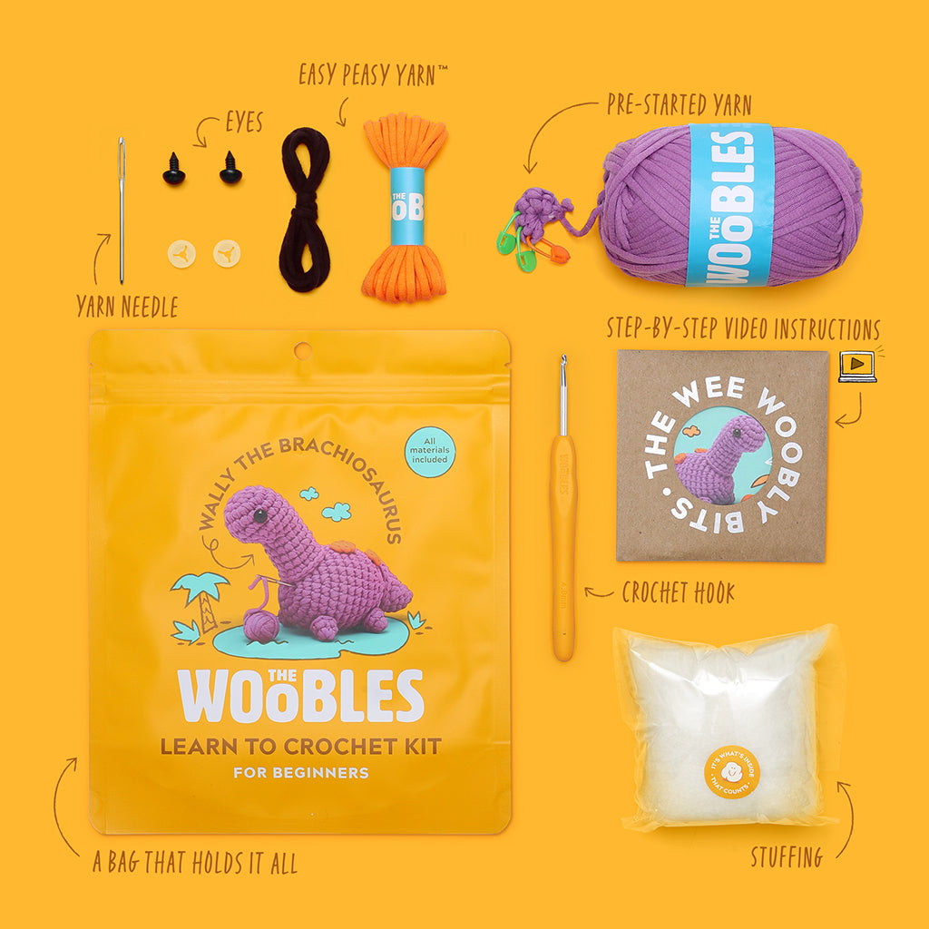 Kibakids - Wally the Brachiosaurus Crochet Kit