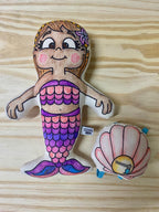 Kibakids - Mermaid with Shell Backpack Coloring Set