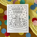 Kibakids - Make A Wish! Coloring Card