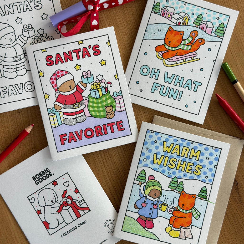 Kibakids - Santa's Favorite Coloring Card