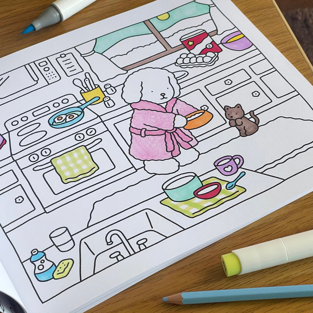 Kibakids - Day to Night Coloring Book