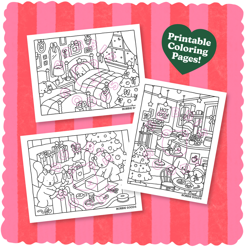 Kibakids - Digital Download • December Coloring Pages 2023
