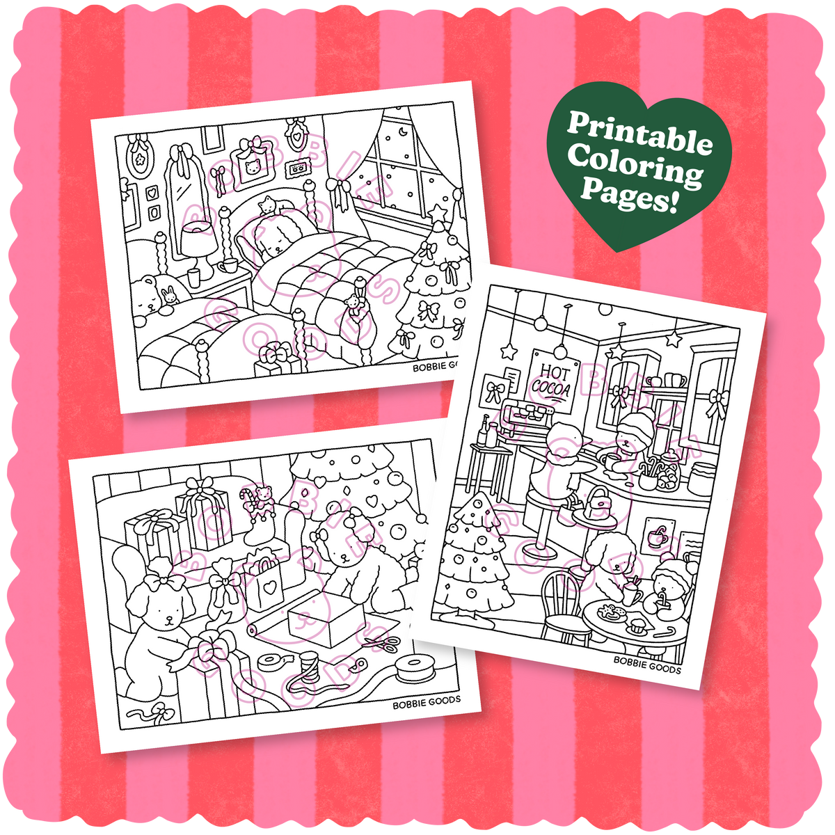 Kibakids - Digital Download • December Coloring Pages 2023