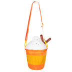 Kibakids - Kibakids Pumpkin Spice Latte Fuzzy Crossbody Bag