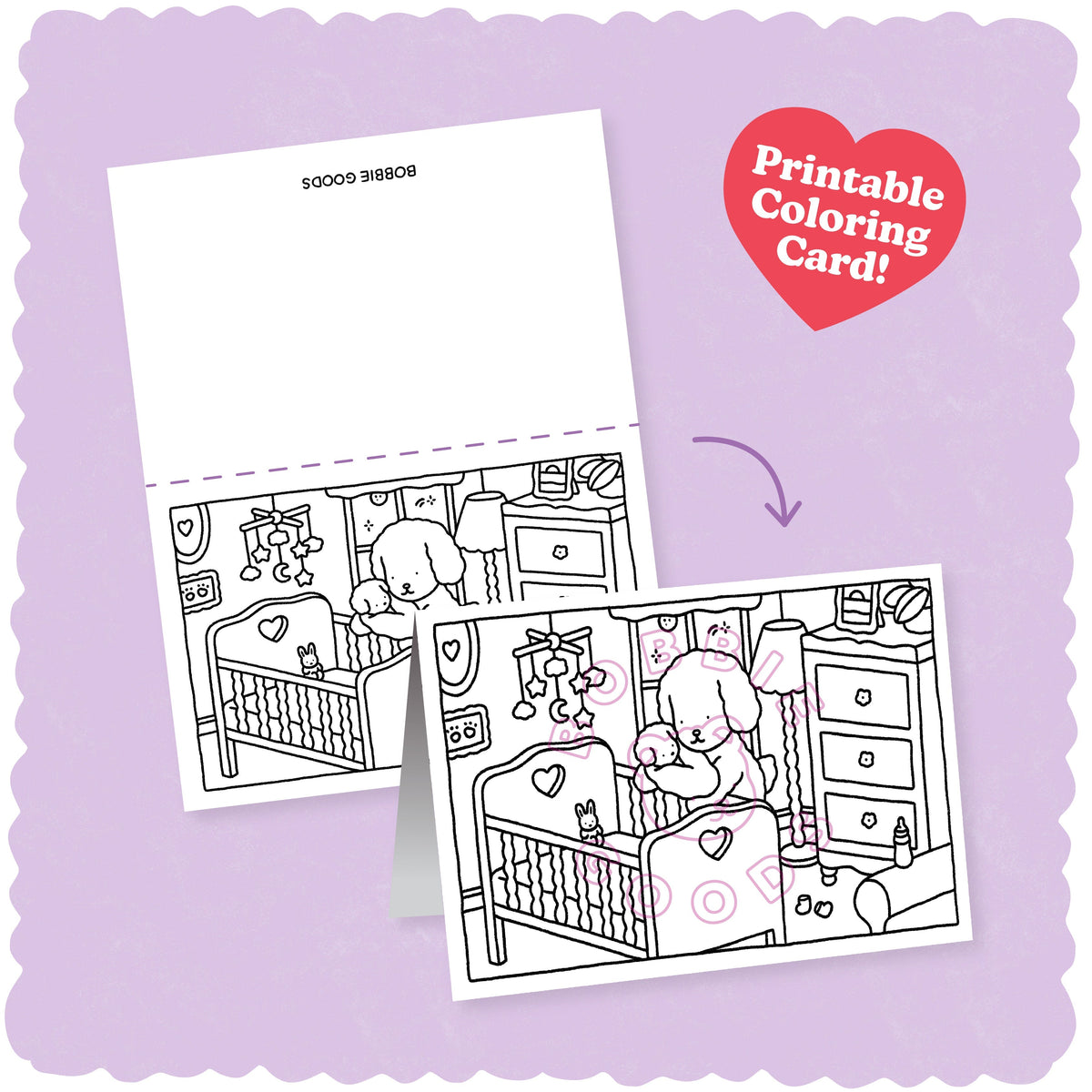 Kibakids - Digital Download • Nursery Coloring Card