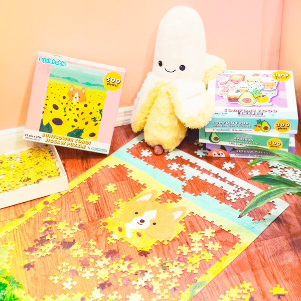 Kibakids - Sunflower Corgi Jigsaw Puzzle