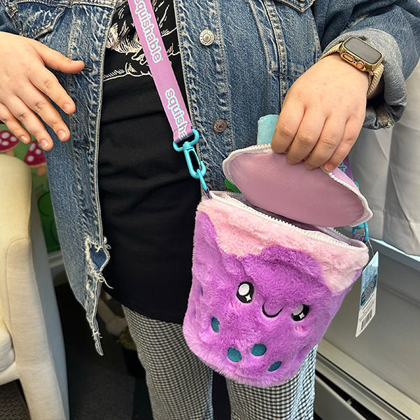 Kibakids - Comfort Food Bubble Tea Fuzzy Crossbody Bag