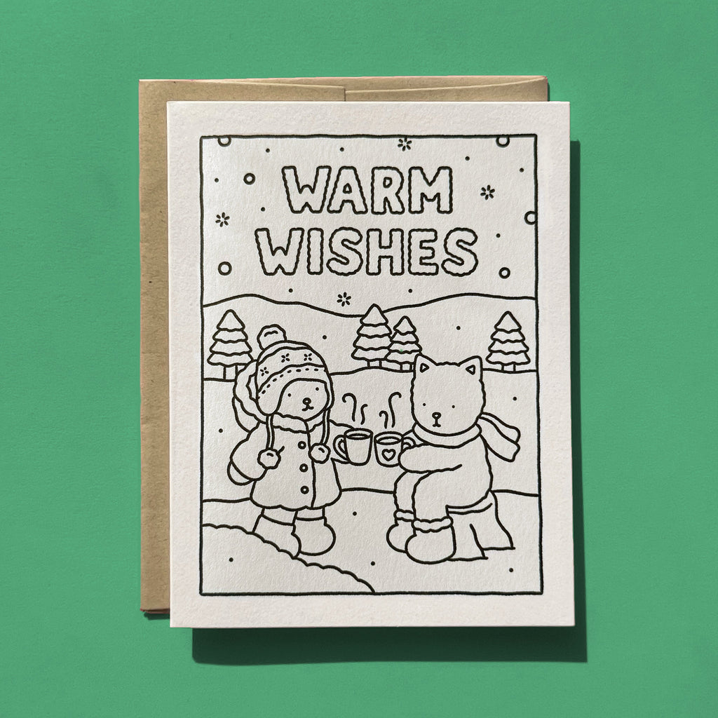 Kibakids - Warm Wishes Coloring Card
